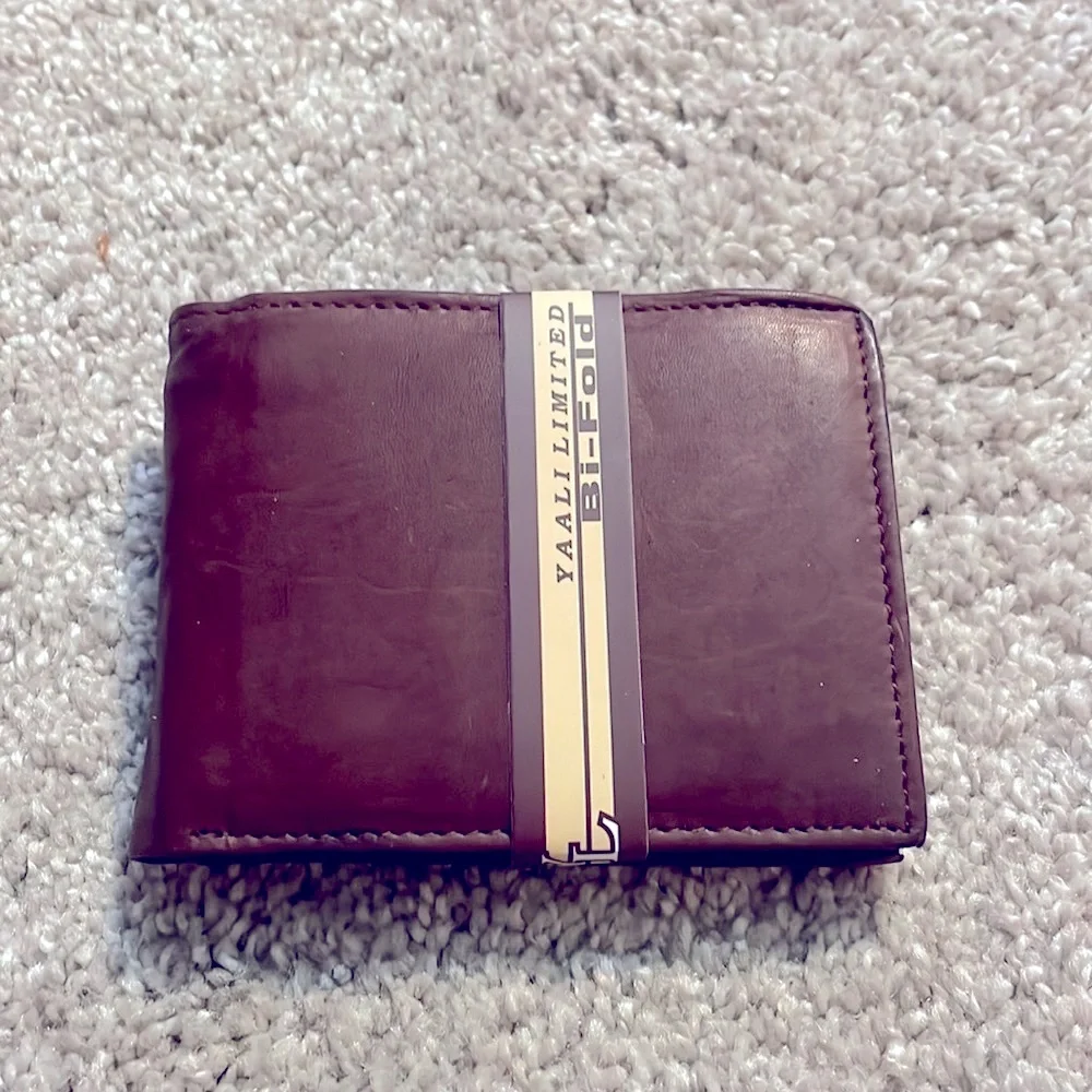 New brown leather wallet with cc slots